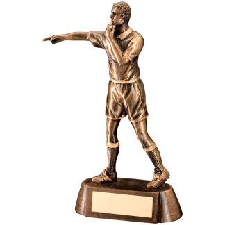 Football Linesman Award Officials Red & Yellow Flag Trophy Free Engraving RF182 
