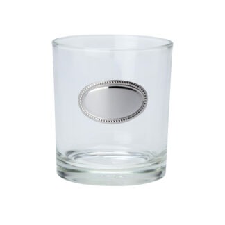 9oz Whisky Glass with Chrome Engraving Badge - R1221