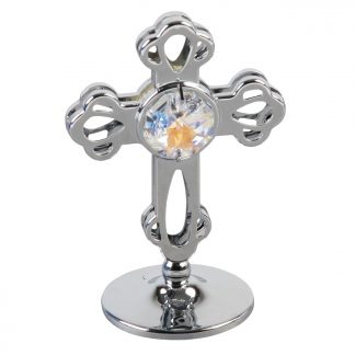 Crystocraft Silver Plated Cross Ornament - SP198