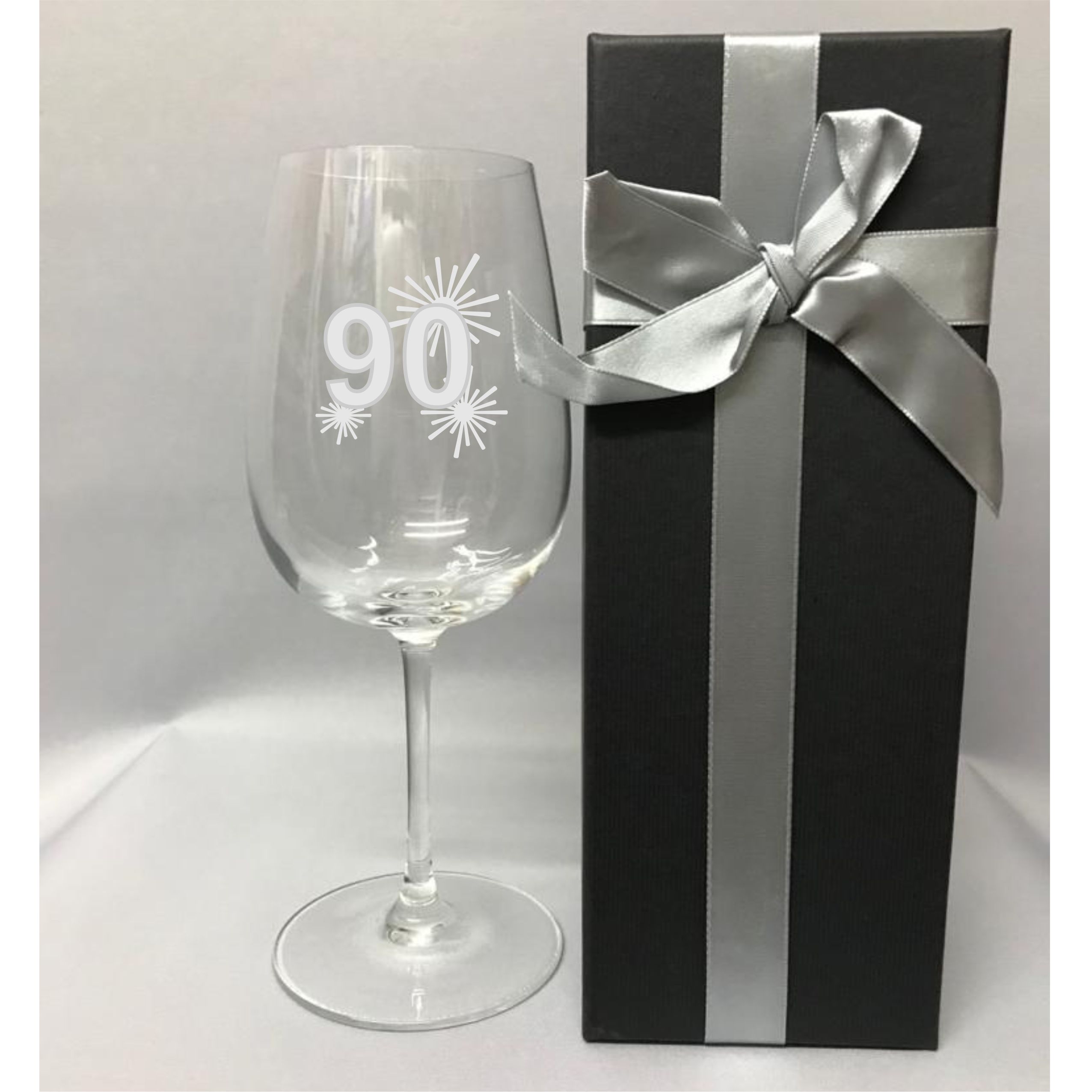 90th Birthday Wine Glass In T Box Winning Awards 