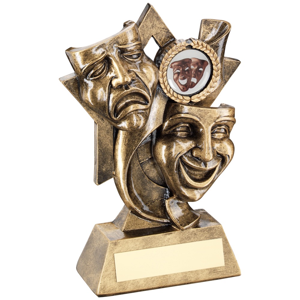 Премия лица. Большие уши трофей. Mask Trophy. Фото статуэтки театральные маски.