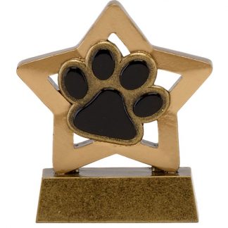 Mini Stars Dog Paw Trophy - A1665