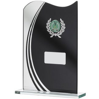 *NEW* Black Mirror Glass Multi Sport Trophy - 3 Sizes - GE81