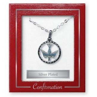 Silver Plated Confirmation Dove Necklace