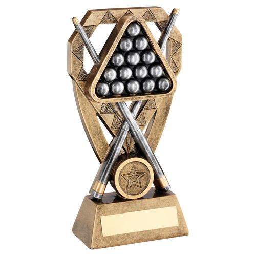 Snooker Trophies Resin Pool 8 Ball Cue Triangle Award 3 Sizes FREE Engraving 