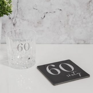 60th Birthday Whisky Glass & Coaster Gift Set - MS113