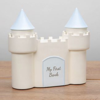 Baby Boy Blue 'My First Bank' Castle Money Box - CG1769