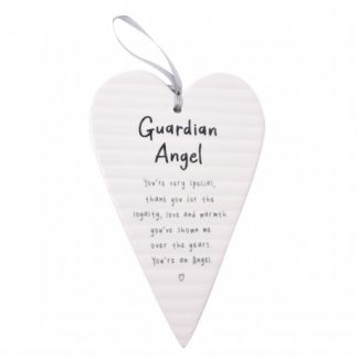 Ceramic Love Heart Plaque - Guardian Angel - 63301