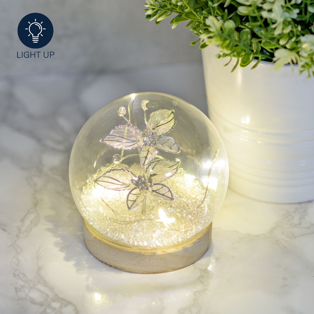 light up glass globe