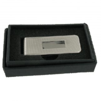 *FREE INITIALS* Engine Turned Silver Plated Money Clip - MC9