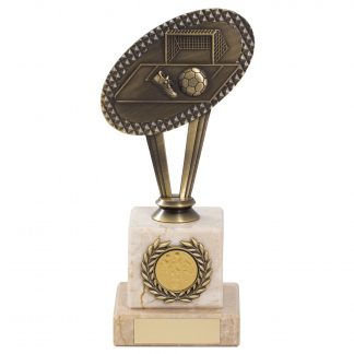 Antique Gold Metal Football Trophy on Marble Base - 4 Sizes - 2189C