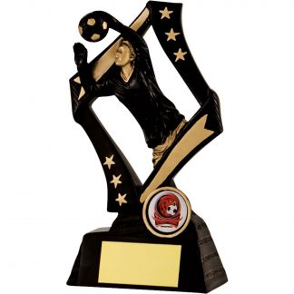 6.75" Black and Gold Football Goalkeeper Trophy - RFD31370
