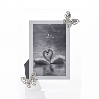 4" x 6" Always & Forever Glass 3D Butterfly Photo Frame - WG1155F46