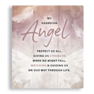 guardian angel porcelain plaque