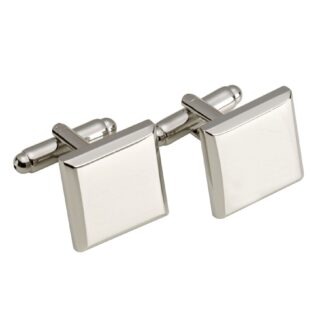 silver plated square cufflinks