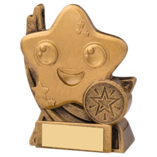 Gold Smiley Star Trophy - 2 Sizes - RM107