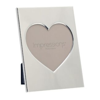 5″ Silver Plated Love Heart Photo Frame - FS21955