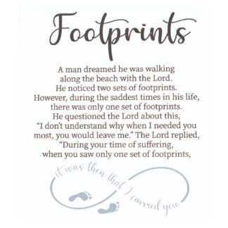 Footprints Prayer Ceramic Plaque - 38283