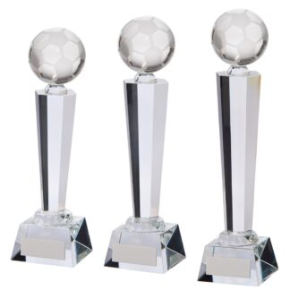 Interceptor Crystal Football Award - 3 Sizes - CR17117