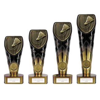 Black and Gold Badminton Trophy - 4 Sizes - PM24221